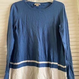 Blue and white long sleeved tunic